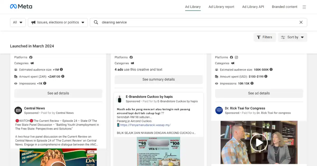 Type of Meta Ads for Cleaning Business